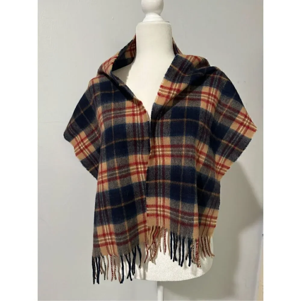 The Scotch House checkers fringe lambswool 100% pure new wool scarf